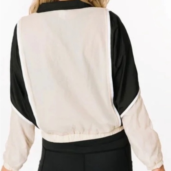 ZYIA Active Jacket Lightweight Netted Lining Color Block Tan/White/Black Size L - Picture 4 of 15